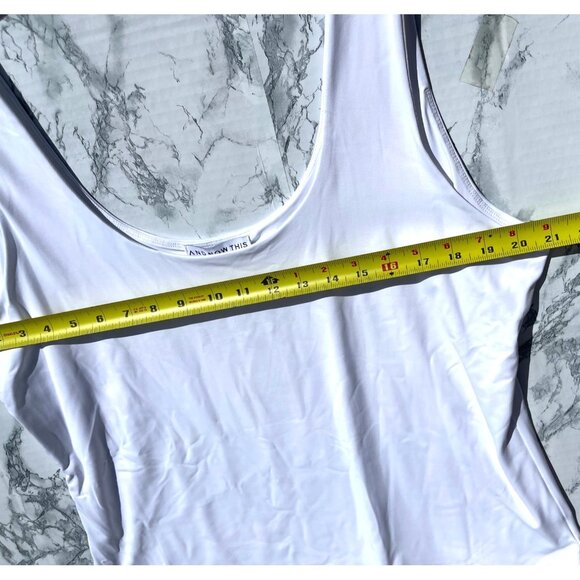 And Now This White Sleeveless Tank Top 3X Polyester Blend Womens Plus Size - Picture 5 of 8